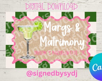 Margs & Matrimony Bachelorette Banner Vorlage | digitaler Download