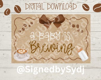 A baby is brewing banner template| digital download