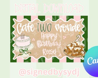 Plantilla de banner para Café TWO Monde / descarga digital