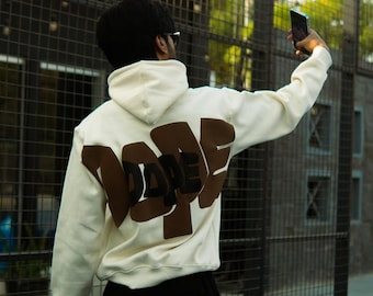 ETRNL Geborduurde Oversized Hoodie | Streetwear Trui van katoenmix