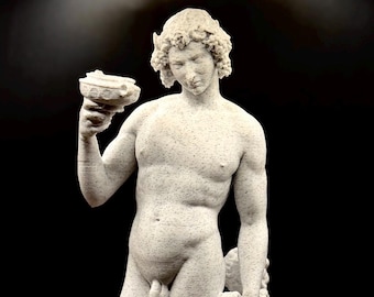 Dionysus / Bacchus Statue – Large Classical Greek Roman Sculpture – Eco-Friendly 3D Printed Art – Mythology Home Decor Gift (20–25cm)