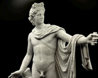 Apollo Statue – Large Classical Greek Roman Sculpture – Eco-Friendly 3D Printed Art – Mythology Home Décor Gift (20–25cm)