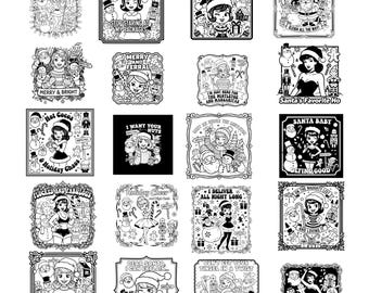 Snarky Christmas SVG Bundle | 20 Retro Holiday Designs (Digital Download)