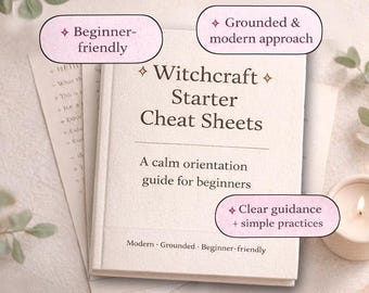 Witchcraft Starter Guide for Beginners, Modern Grounded Introduction (Digital PDF)