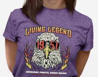75th Birthday Shirt for Women | Living Legend 1951 Rock n Roll Classic Birthday Gift T-Shirt