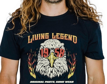 68th Birthday Shirt for Men | Living Legend 1958 Rock 'n Roll Classic Birthday Gift T-Shirt