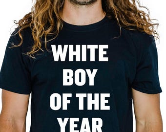 White Boy of the Year Shirt | Funny Meme Gym Bro Tee | Viral Internet Joke T-Shirt | Sarcastic Humor Graphic Tee | Trendy Meme Shirt