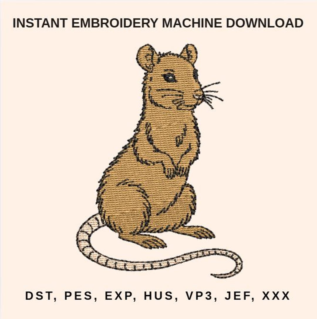 Gothic Rat Embroidery Design – “sabine” Sketch Style | Instant Download ...