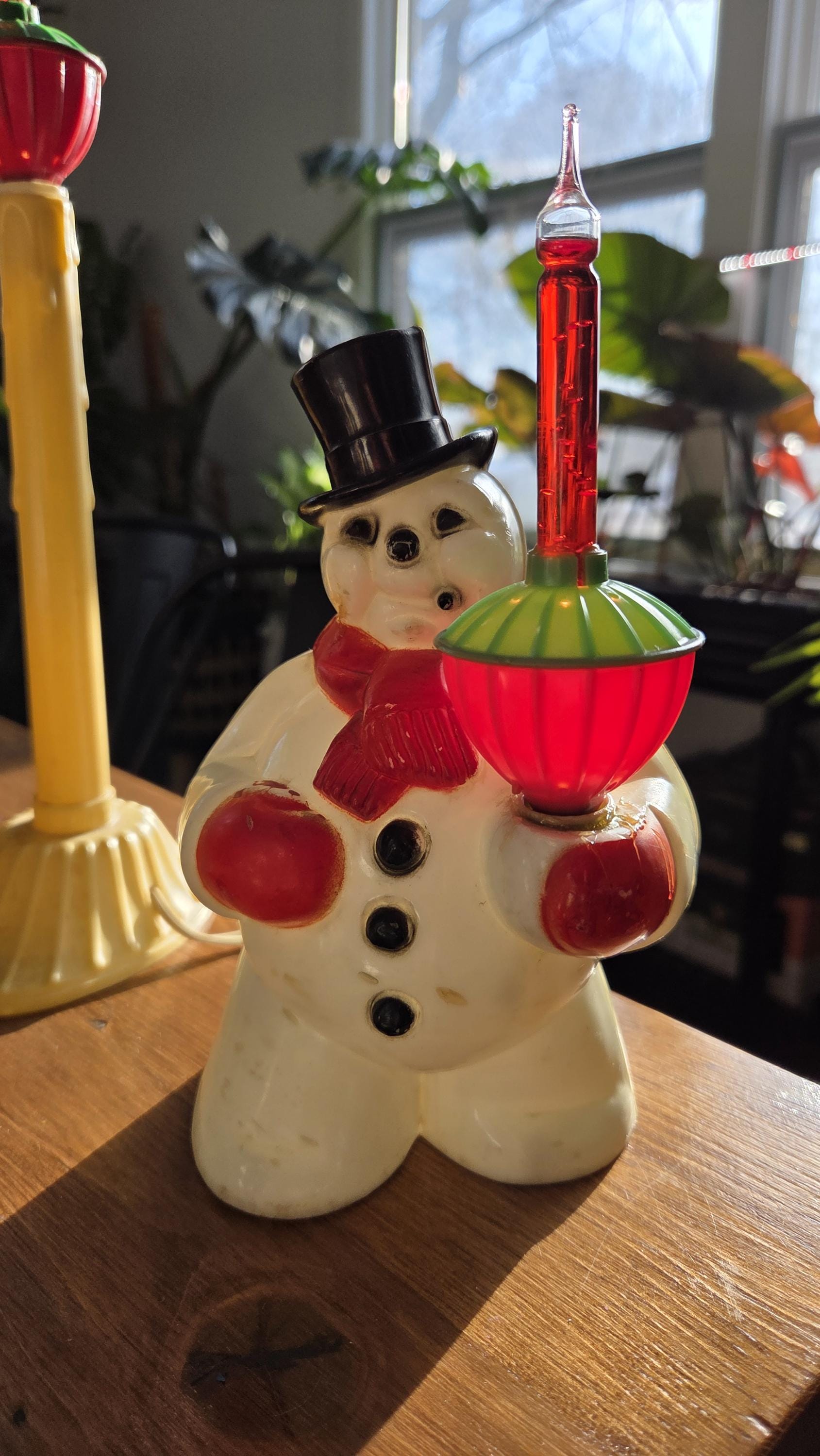 Vintage Snowman With Bubble Light - Etsy
