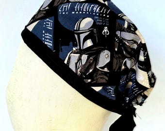 Character Tie Back Scrub Hat.  Custom Surgical Cap.