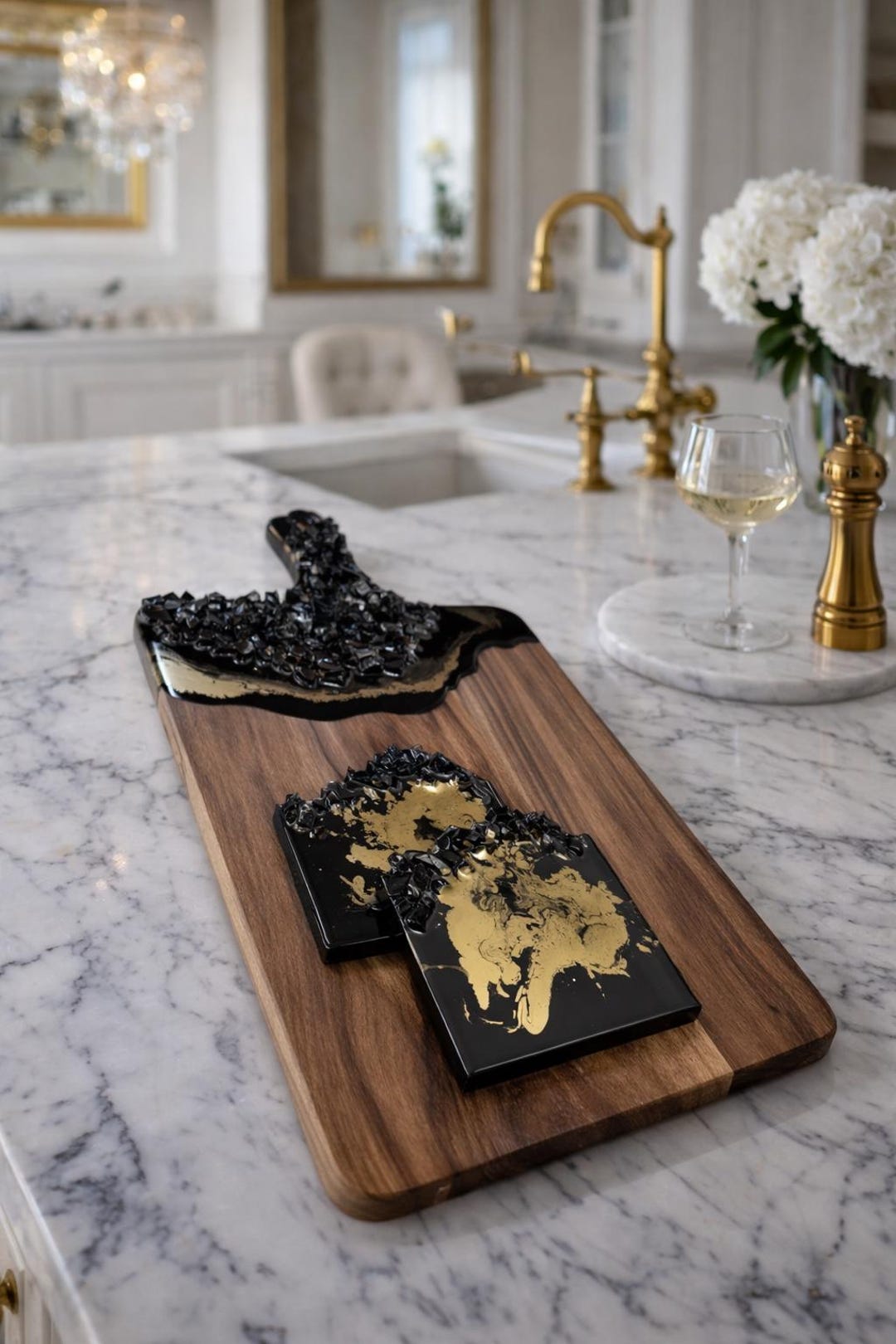 Charcuterie Board Set - Wedding Cheese Board With Matching Resin ...