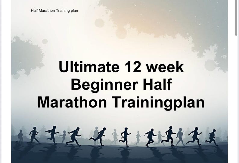 Beginner Half Marathon Training Plan - Etsy
