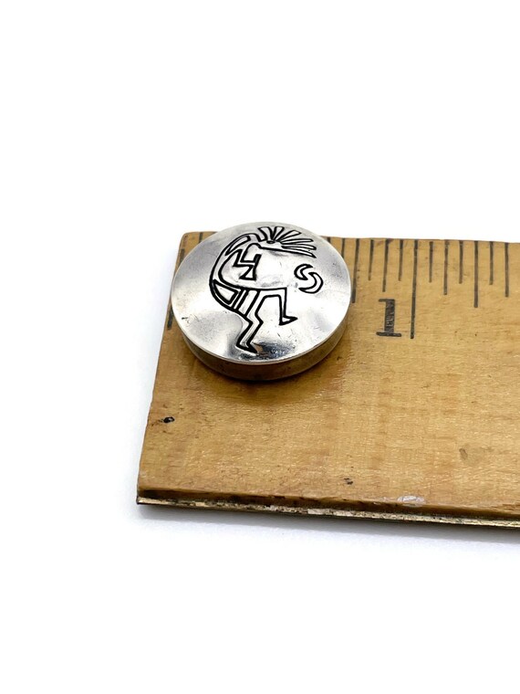 Kokopelli Design Silver Button Cover, American, 1… - image 4