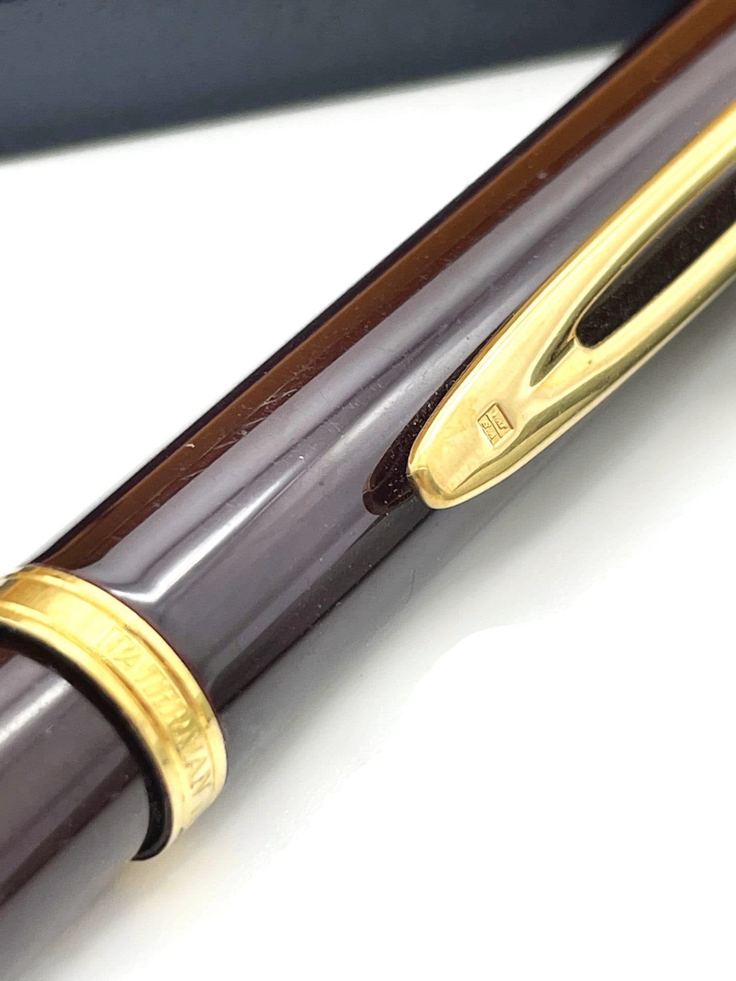 Stylo Plume Waterman W2 Bordeaux - Taille M 14K Fabriqué En Angleterre, Années 1950, Plume Semi-flex