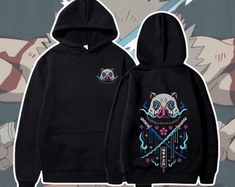 Inosuke Anime Hoodie, Anime Slayer Inspired Hoodie, Casual Streetwear, Anime Lover gifts