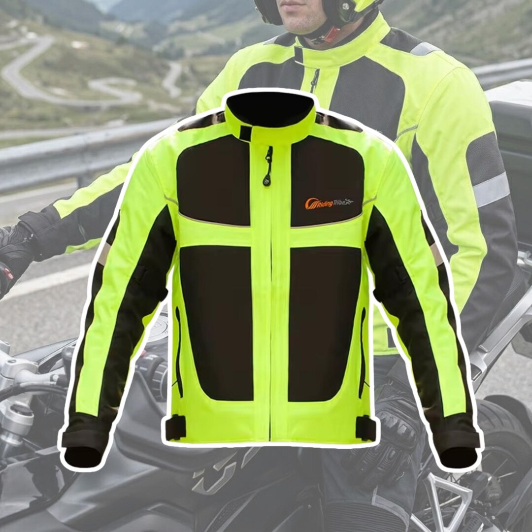 Protective Riding Gear Motorcycle Riding Jacket With Armor, High Visibility Biker Jacket ...