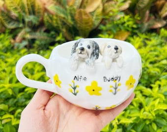 Personalized pet mug custom pet mug ceramic peekaboo mug/hidden animal coffee mug/Custom Cat and Dog Ceramic Mug/Gift For Dog Owner/dog mug