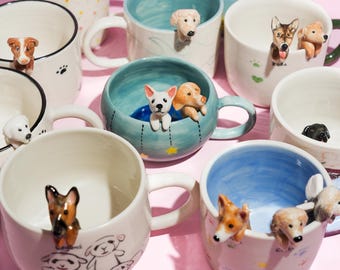 Personlig husdjursmugg anpassad husdjursmugg keramisk tittmugg/kaffemugg med dolda djur/anpassad katt- och hundmugg keramisk mugg/present till hundägare/hundmugg
