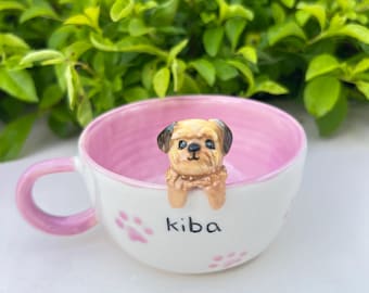 Personalized pet mug custom pet mug ceramic peekaboo mug/hidden animal coffee mug/Custom Cat and Dog Ceramic Mug/Gift For Dog Owner/dog mug