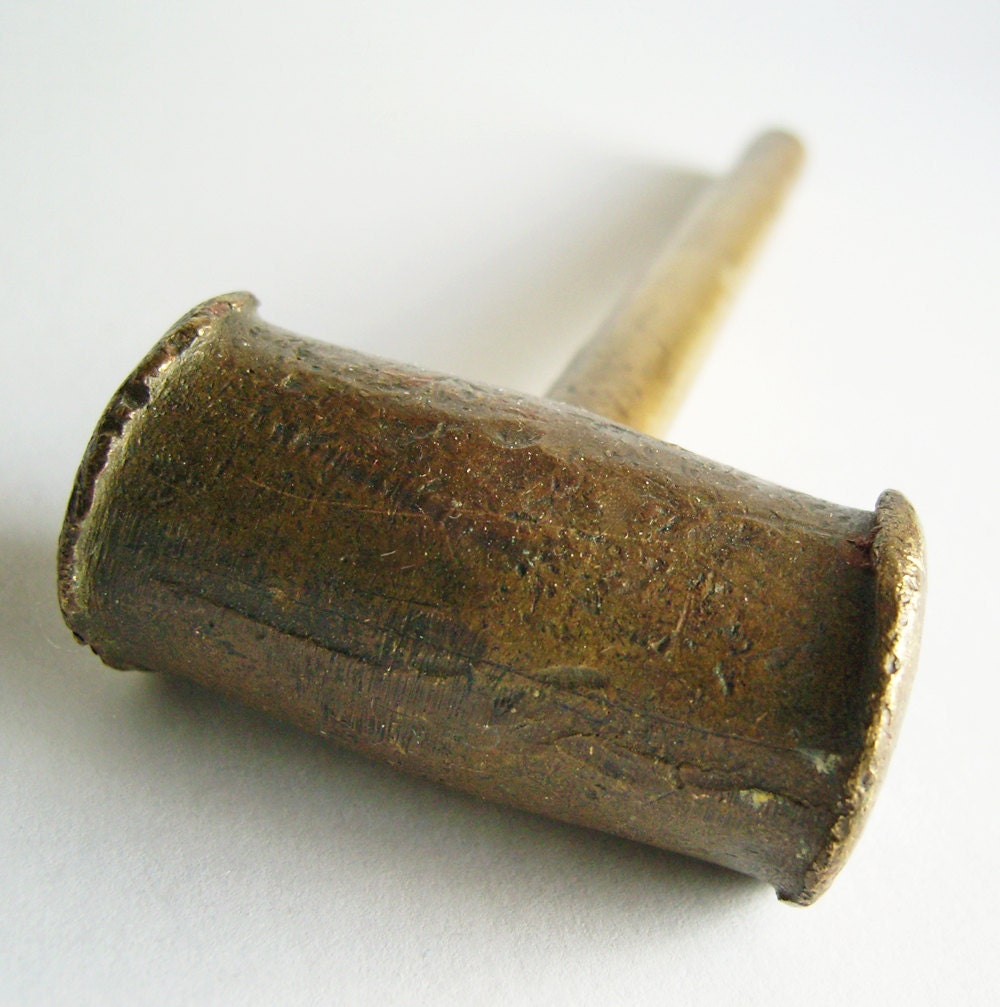 Old Solid Brass Hammer Etsy