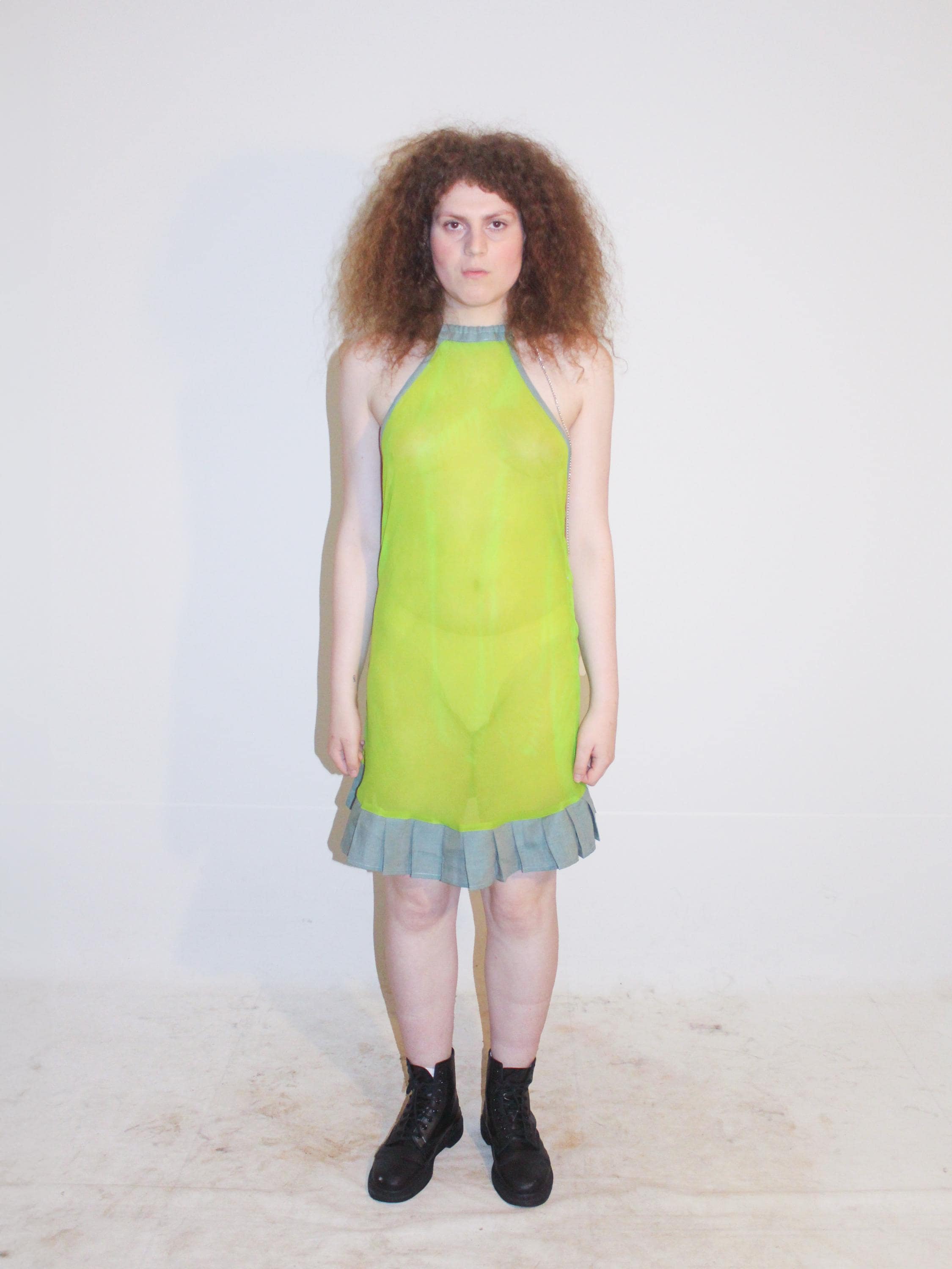 green emerald velvet dress Party Brat (XS)