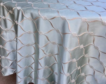 Mint Tablecloth, Aqua Tablecloth Round Tablecloth, Square Tablecloth, Wedding Linen  - SELECT A SIZE