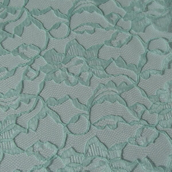 Minty Green Lace table runner 14" x 72" - On Sale