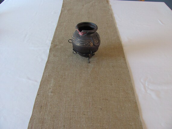 Burlap table runner - 10oz  Hydrocarbon Free - Wedding Burlap Table Runner, Rustic Table Runner 13" width - Select A Size - On Sale