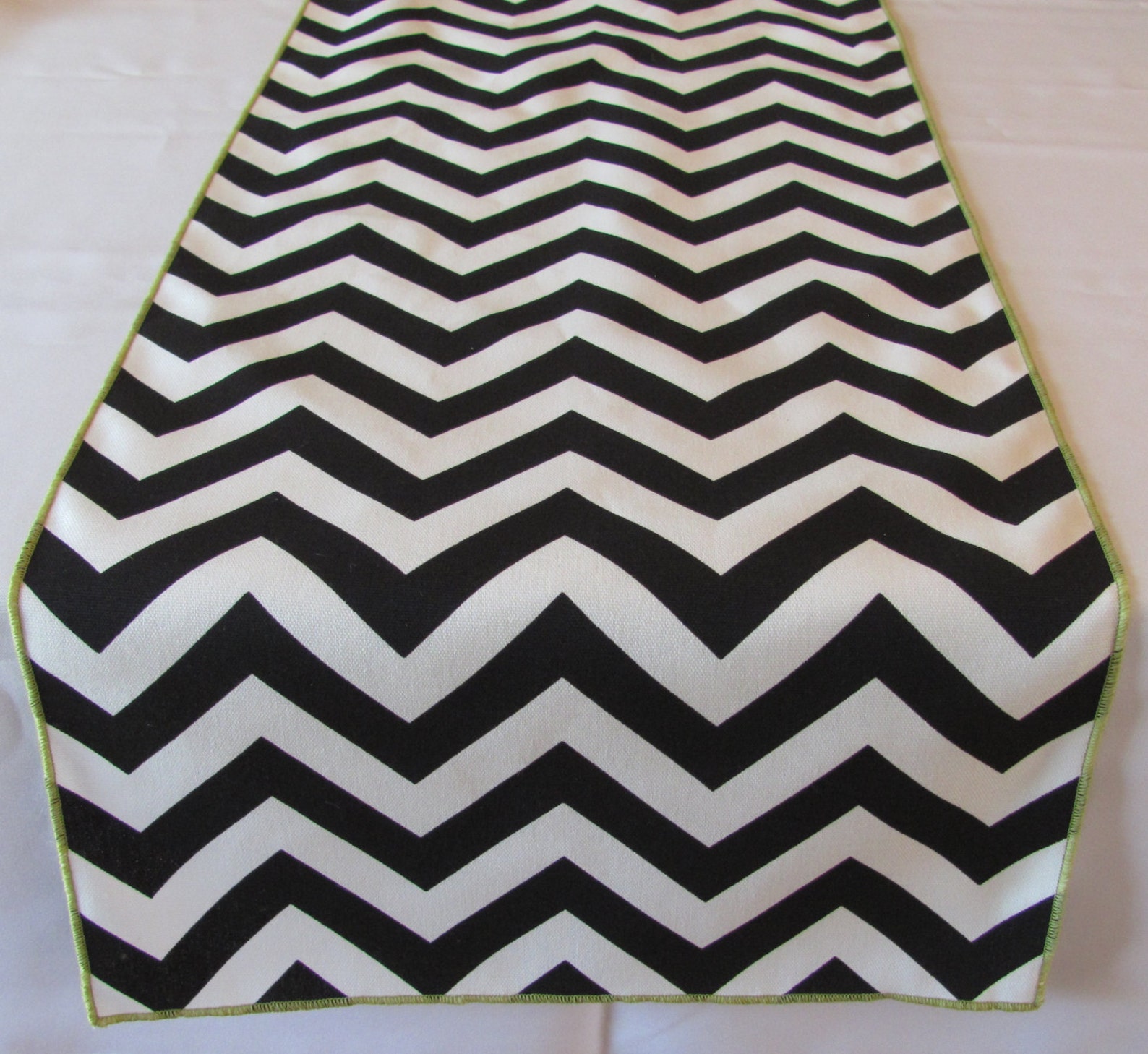 Black and White Chevron Table Runner SELECT A SIZE More Etsy