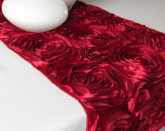Satin Rosette Table Runner - SELECT A SIZE