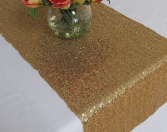 Sequin Table Runner - Gold - size 108" - READY To Ship - ON SALE