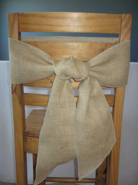 Burlap Chair Sash Natural Color SELECT A SIZE Etsy