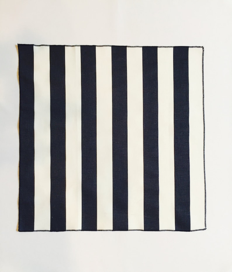 Napkins Navy Blue and White Stripe SELECT A SIZE Etsy