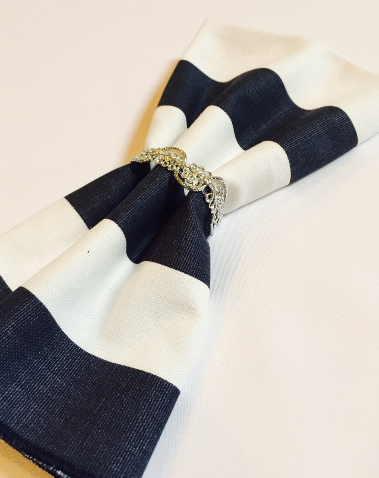 Napkins Navy Blue and White Stripe SELECT A SIZE Etsy