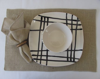 Burlap Place Mats - 2 layers of burlap each - 10oz Hydrocarbon Free