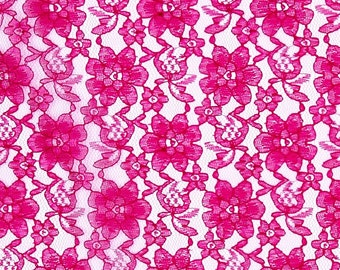 Fuschia Lace Table Runner -  14" WIDE - SELECT A SIZE For Length - more colors available