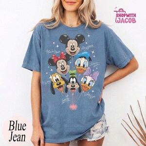 Retro Mickey and Friends Balloon Shirt, Mickey Minnie Donald Daisy Goofy Pluto, Disneyland Trip Family Outfit, Cute Disneyland Friends Tee image 4