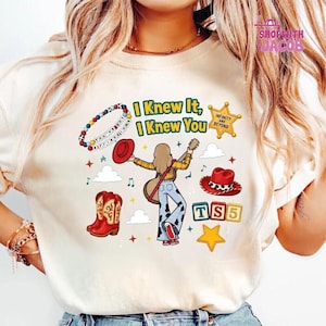 Chemise rétro Disneyland Pixar Toy Story 5 Je le savais, je te connaissais, chemise anniversaire Toy Story 5, Tay Story 5, chemise Jessie, chemise Woody image 1