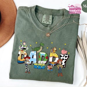 Comfort Colors Toy Story Daddy Shirt, Toy Story Father's Day Shirt, Disneyland Toy Story, Buzz Lightyear Shirt, Gift For Dad, Woody Dad Tee image 4