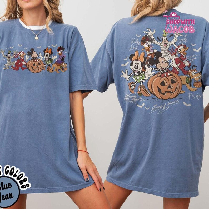 Comfort Colors Mickey and Friends Halloween Shirt, Disneyland Halloween Party Tee, Disneyland Fall Vibes Tee,Disneyland Family Trip Shirt image 6