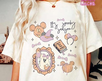 Comfort Colors Disneyland Halloween Shirt, It's Spooky Season, Mickey Minnie Pumpkin Coquette Shirt, Mickey's Not So Scary Halloween Party