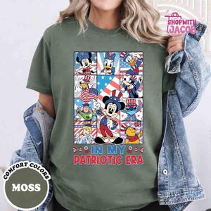 In My Patriotic Era Disneyland T-Shirt, Mickey and Friends 4th of july Group Shirt, Independence Day Tee, Walt Disneyworld T-shirt afbeelding 2