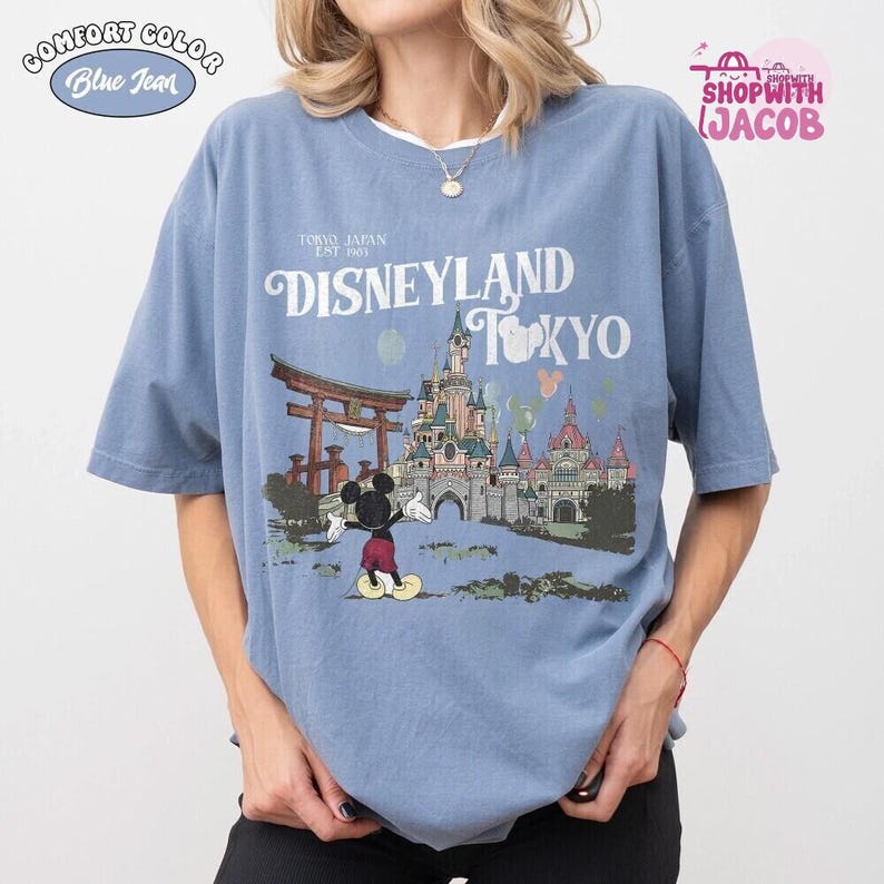 Retro Disneyland Tokyo Mickey & Friends Comfort Shirt, The Happiest Place On Earth, DisneySea Tokyo Vacation Tee, Disneytrip Japan Shirt image 4