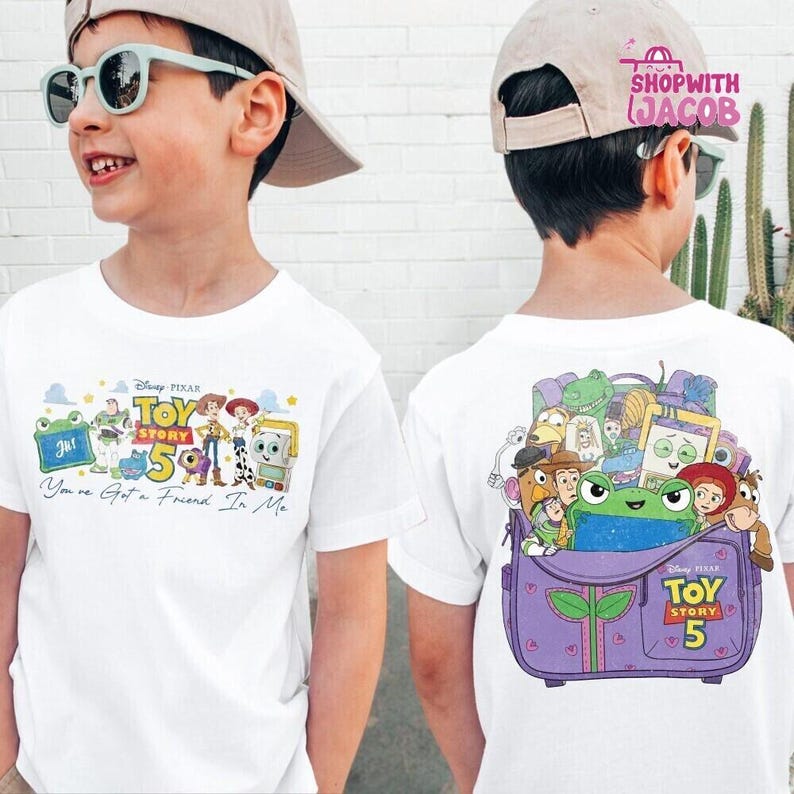 Disneyland Pixar Toy Story 5 Shirt, You've Got A Friend In Me Tee, Woody Etch Lenny Mr Spell Tee, Lilypad Tee, Disneyland Vacation 2026 image 2