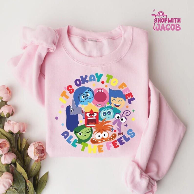 It's Okay To Feel All The Feels Sweatshirt, Disneyland Shirt, Teacher Shirt, Gift for Teacher,BCBA Tee,Speech Terapy Shirt image 3