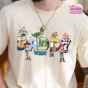 Comfort Colors Toy Story Daddy Shirt, Toy Story Father's Day Shirt, Disneyland Toy Story, Buzz Lightyear Shirt, Gift For Dad, Woody Dad Tee image 1