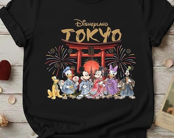 Chemise Disneyland Tokyo, t-shirt famille assorti Disney, chemise voyage Disneyland Japon, t-shirt vacances Disneyland 2026, Mickey et ses amis