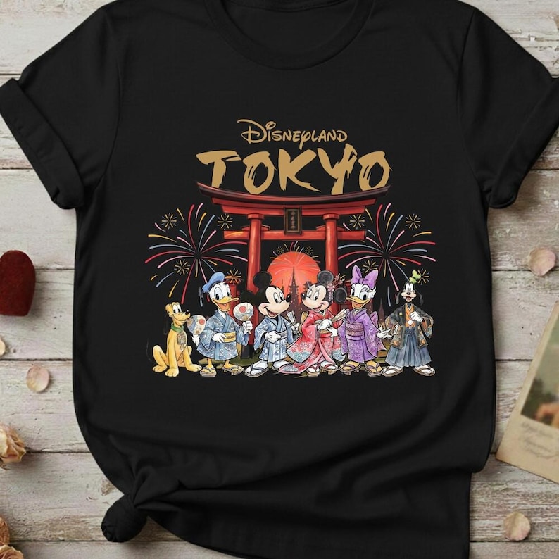 Disneyland Tokyo Shirt, Disney Matching Family Tee, Disneyland Japan Trip Shirt, Disneyland Vacation 2026 Tee, Mickey and Friends image 1