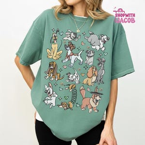 Comfort Colors Disneyland Dogs Shirt, Vintage Disneyland Dog Shirt, Lady and the Tramp Shirt, Cute Dog Gift, Disneyland Family Trip 2026 Tee image 6