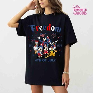 Freedom Disneyland America Fourth Of July T-Shirt, Mickey and Friends Group Shirt, Independence Day Tee, Walt Disneyworld T-shirt image 3